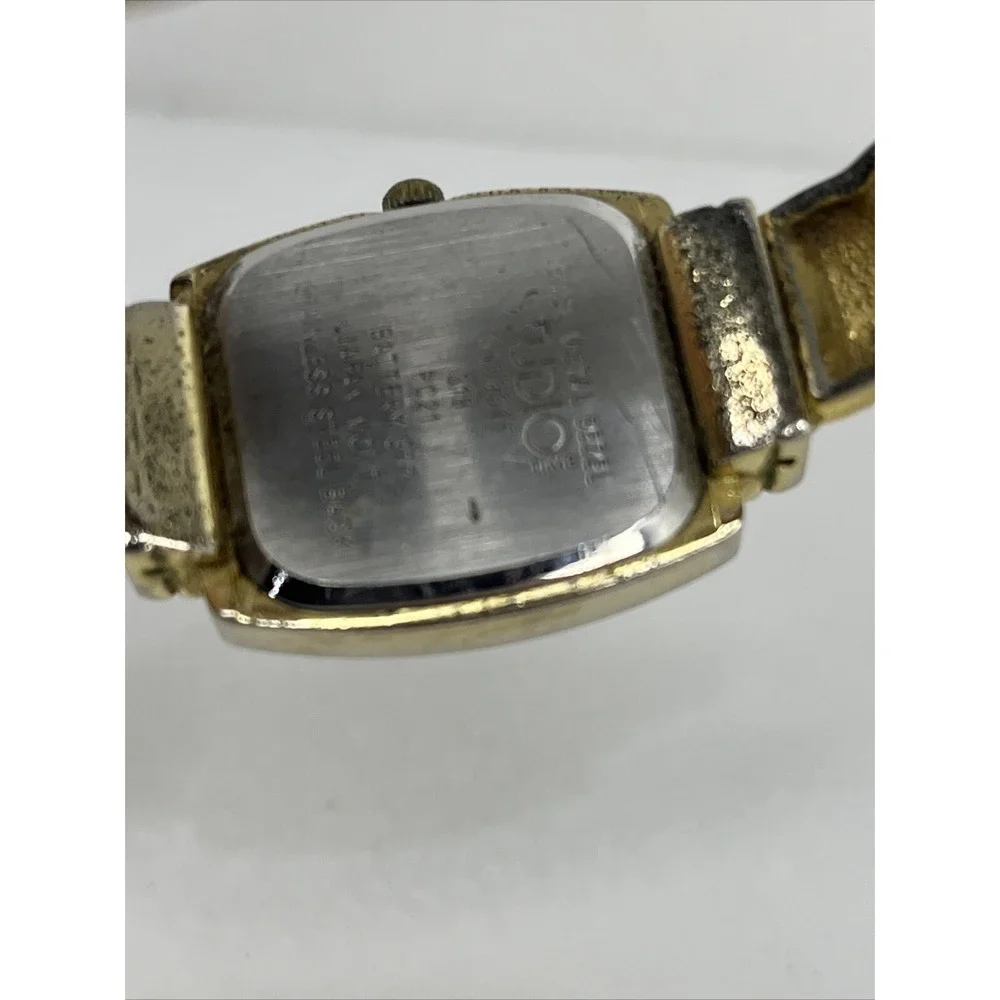 Studio Time Two Tone Women's Bangle Band Watch 20mm Case- New Battery